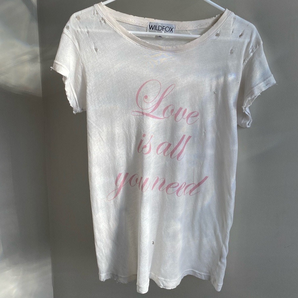 Love Is All You Need Distressed Tee Shirt Beatles